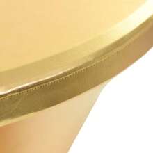 Table Cover Set Of 2 Gold 90% Polyester, 10% Elastane-7555 - 彩色 - 查看 3