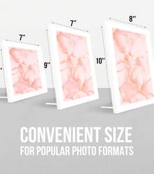 01 Floating Picture Frames-Floating Photo Frame 3 Pcs Glass Floating Frame Two Sided Picture Frame Large Floating Frame Square Floating Frame Picture Frames With UV Protection Floating Wood Gallery Frame - White - View 9
