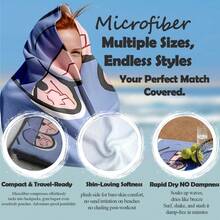 1pc Cute Cartoon Character Beach Towel - Soft, Light Blue With White Stripes, Perfect For Sunbathing And Picnics, Beach Accessories Playful Design Durable Fabrics Beach Essentials