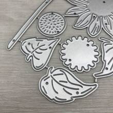 Silver-Gray Metallic Fantasy Themed Cutting Dies, New For Scrapbooking Paper Crafts, Sunflower Decoration,Back To School,School Supplies