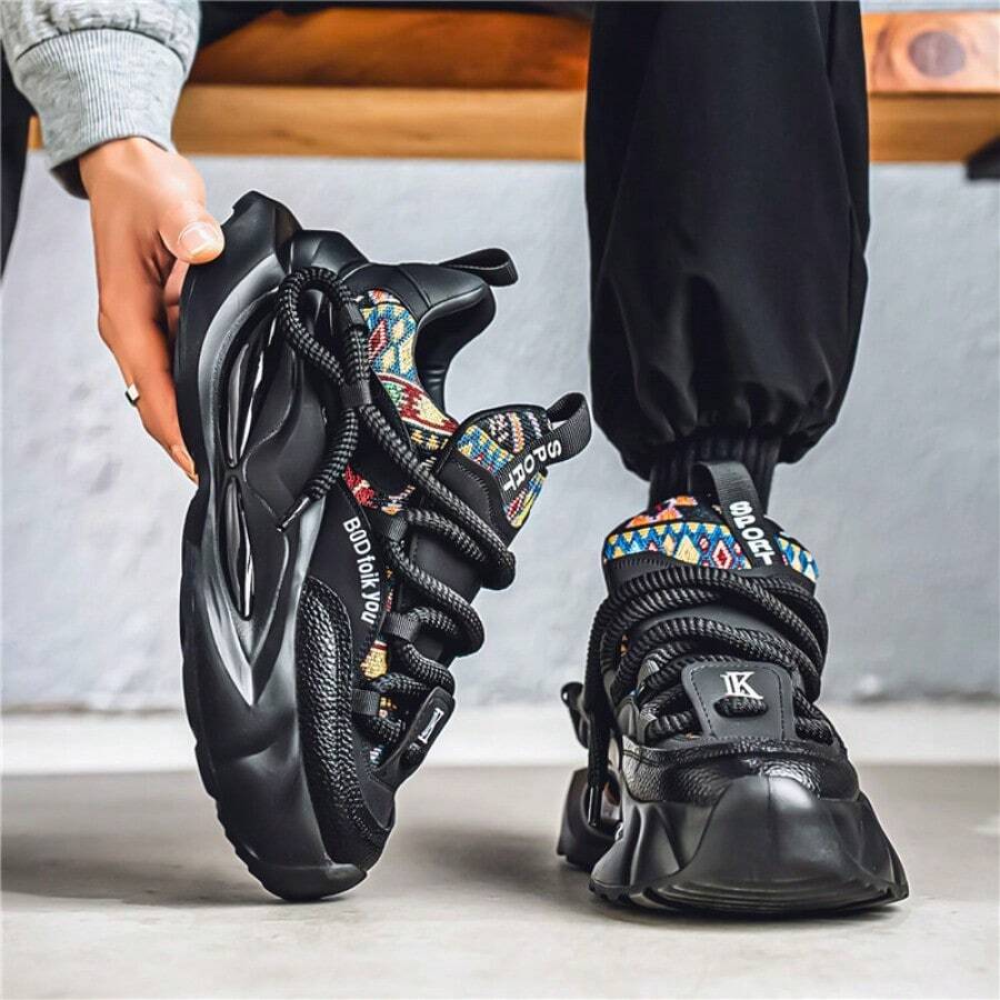 Men Sneakers - 黑色 - 查看 1