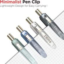 Sooez Griplux Gel Pen, Refillable & Retractable Black Ink Pens, Soft Grip Arthritis Pens Writing, 0.7mm Fine Point Smooth Writing Pens, Quick Dry Big Pen Journaling, Gray - Grey - View 6