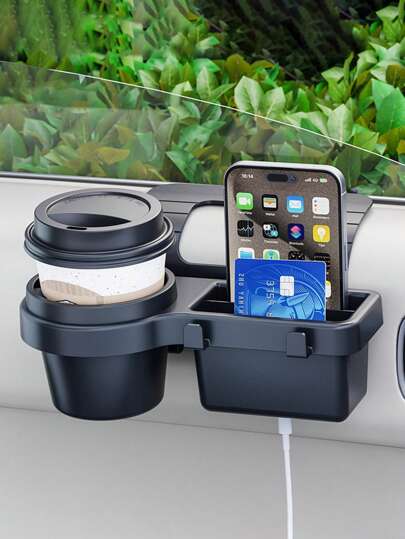 1/2pcs Car Cup Holder Drink Holder Side Door Window Phone Slot Hanging Storage Rack Organizer For Vehicle