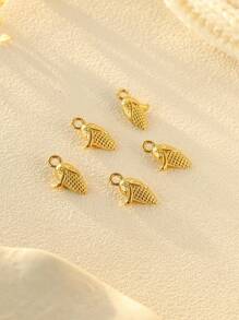 5pcs/Pack 304 Stainless Steel Corn Shaped Bracelet, Necklace, Keychain, Pendant Craft Materials