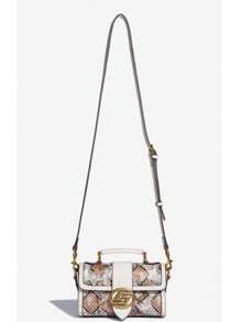 Markendruck Damen Handtasche, Mode Schlangenhaut Textur Box-Tote, 2025 Neues Design klassische Schulter Umhängetasche, luxuriöse hochwertigen Nischenbrand elegante Tote Tasche, leichte Sommer Schultertasche, hochwertige personalisierte Damen Kissen Tasche, burgunderrote praktische Umhängetasche