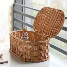 Bohemian Imitation Rattan Storage Basket - Woven Storage Box, Dust-Proof Cutlery Frame, Home Decoration Basket Kitchen Organizer - Trumpet - View 8