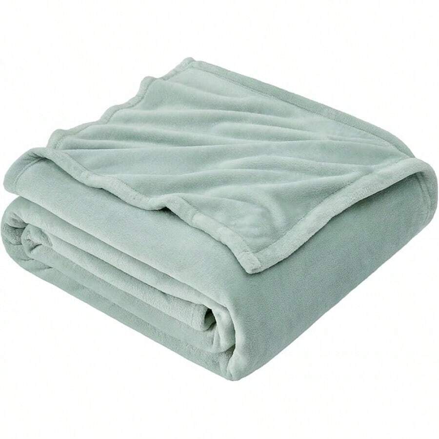 Sofa Blanket Living Room Cover SetFleece Blanket Twin Size, Soft Cozy Twin Blanket, Fuzzy Flannel Blanket Bed, Sofa, Couch, Travel, Camping, 60 X 80 Inches - 青瓷 - 查看 1