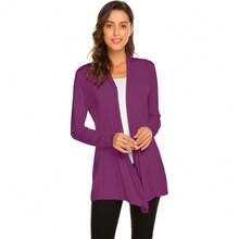 Newchoice Womens Casual Lightweight Long Sleeve Cardigan Soft Drape Open Front Fall Dusters (S-3XL) - Prem - View 1
