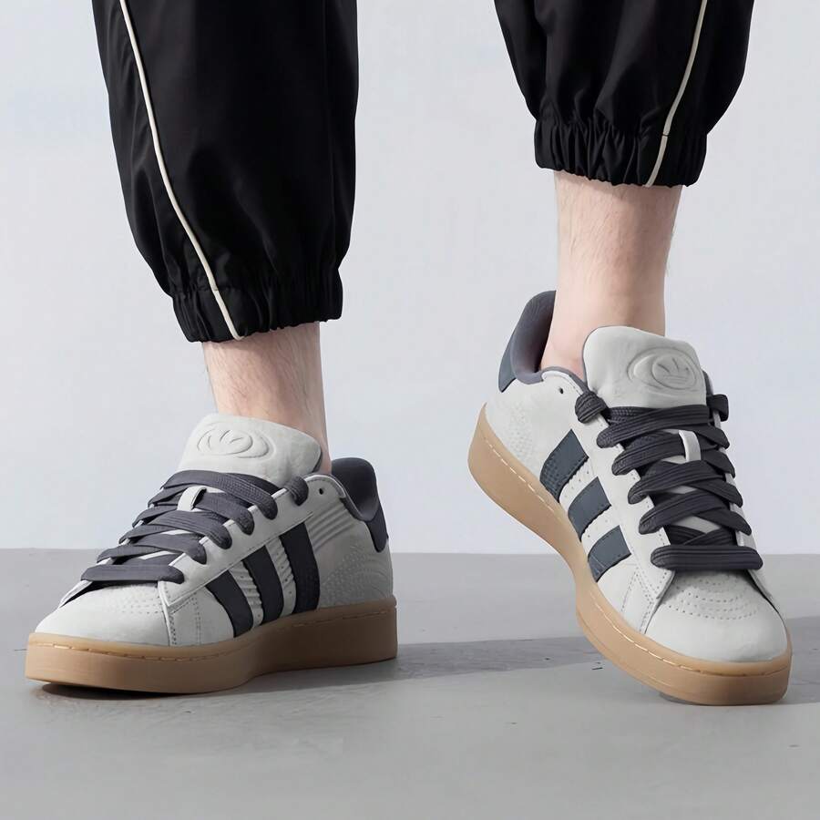 Adidas Herren Retro Klassisch Dreiblatt Lässige Skaterschuhe - Grau - Übersicht 1