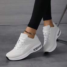 New Retro Fashion Casual Shoes, Comfortable Shock-Absorbing Air Cushion Sneakers, Thick Sole Minimalist Air Cushion Sports Shoes - White - View 5
