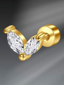 CIZME Pendientes de tuerca de acero inoxidable de 16/20 calibres para cartílago, hélice, piercings, anillos para la nariz, aro para el septum, anillos para el labio, pendientes de espalda plana para mujeres