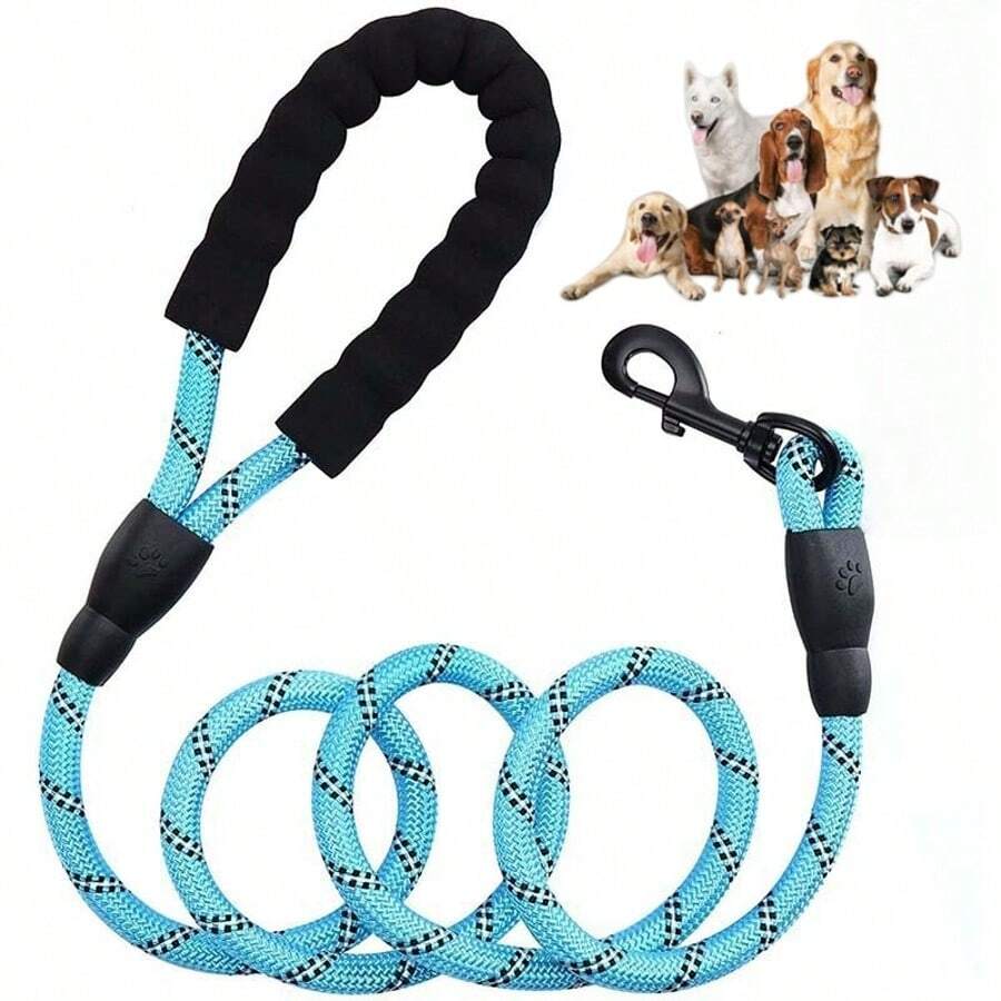 1pc Glow In The Dark Heavy Duty Nylon Dog Leash, Suitable For Medium Dogs