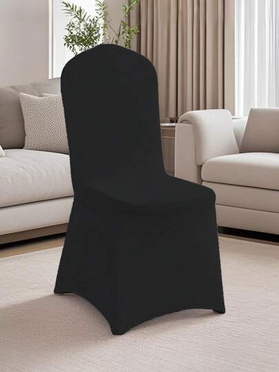 1/5/10/50/100PC White Stretch Spandex Chair Covers Wedding Banquet Events Party Universal Dining Decoration Scuba Elastic Chair Covers Good (White)