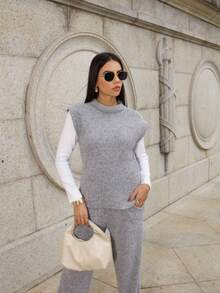 Women Sweater Co-Ords - Gris Claro - Ver 2