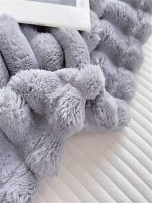 1 pieza Manta suave y cómoda a rayas, adecuada para el hogar, sofá, cama, todas las estaciones, Navidad, Halloween, regalo del Día de la Madre, decoración del dormitorio, camping, piel sintética esponjosa, manta de felpa de leche, manta de franela, manta para la siesta, manta para la siesta en la oficina