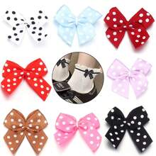 30pcs/Pack Mini Oil Drop Dot Bows, 2.5cm, DIY Accessories For Lingerie, Socks, Manicure, Hair Ornaments, Jewelry Decorations