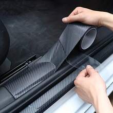 3D Carbon Fiber Sticker Car Threshold Protective Film Anti Scratch Waterproof Matte Black Nano Sticker For Car Body - Multicolor - View 2