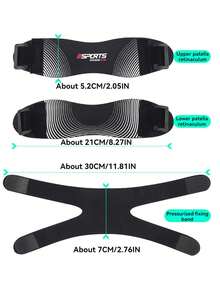1pc Adjustable Double Strap Patella Knee Support For Football, Badminton, Basketball, Running And Sports - Multicolor - View 3