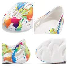Foam Runners Shoes For Men Women Soft Cloud Slides Slippers Non-Slip Walking Sandals Beach Platform Pillow Sandals Lightweight Slip-On Foam Runners Outdoor Quick-Drying Sports Slides. - 灰彩 - 查看 6