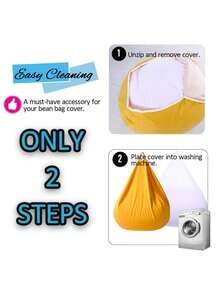 Large Bean Bag Couch Sofa Chair Cover Lazy Lounger Cover Adult Kids More Color - Green - View 8