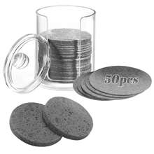 100%天然纤维素纤维心形洁面海绵，可重复使用，适用于面部清洁和去角质。 - 粉色 - 查看 16