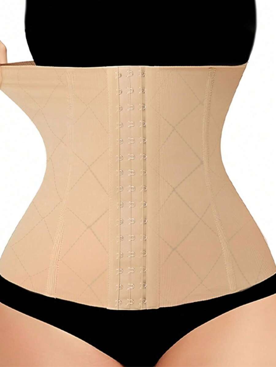 1 pièce Ceinture amincissante pour le ventre des femmes à fermeture à crochet et à œil sans couture, multicolore. Gaine de taille, corset de maintien de la taille, accessoire de gym sans bord qui roule. Sports et extérieur.