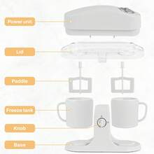 Pukomc Home Ice Cream Maker 10T - The Ultimate Tool For Homemade Desserts, Smoothies And Frozen Yogurt | Removable Design For Easy Cleaning | Perfect For Home Kitchens, Summer Parties And Beginners! - 美規A型插(110-127V) - 查看 6