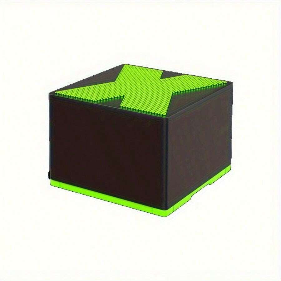 Basix Wireless Small Speaker X1, X-Shaped Design, Fashionable And Novel, Blue, Green Impact Different Beauty, Strong Volume, Clear And Rich Sound Quality, Portable Speaker Brings Amazing Experience, No Battery Required - 綠色 - 查看 1