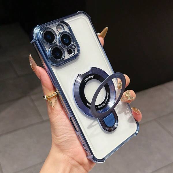 Magnetisch kompatibel mit iPhone 16 15 Pro Max Halterung Etui Luxus transparente Beschichtung Airbag stoßfestes Hülle für iPhone 6/7/8/X/XS/XR/11/12/13/14/15/16/16e, Galaxy S22/23/24/25/S24 FE/S25 EDGE, A04/05/06/A14/A15/A16/A24/A25/A34, Redmi Note 9/10/11/12/13, Redmi 9/10/12/13C 14C, OPPO, MOTO, Honor X, HW, RENO Realme C53 C55 C61 C63 C65 C75