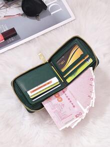 Women's Zipper Wallet - New Fashionable Multi-Card Capacity Wallet Large Capacity Short Wallet Ladies Student Leather Purse For Women Wallet Mini Wallet Purse Wallet Small Wallet Cute Wallet - View 5