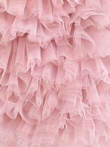 Baby Girls' Pink Cap Sleeve Bow Tie Elegant Party Tulle Cake Dress, Princess Dress Suitable For Baby's 1st Birthday Party, Wedding, Banquet, Luxury Flower Girl Dress - Pink - View 4