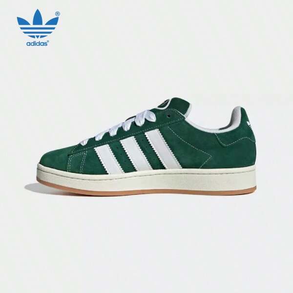 Adidas 1 par de tênis Adidas Campus 00s unissex retrô verde, calçado esportivo casual antiderrapante e durável, H03472