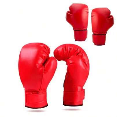 1 Pair Professional Boxing Gloves, Available In Adult And Kid Sizes, Black And Red Color, Wrist Protection, Suitable For Club Boxing, Punching Bag Training, MMA, Taekwondo, Boxing Matches, Great Gift Option, High Quality At Affordable Price