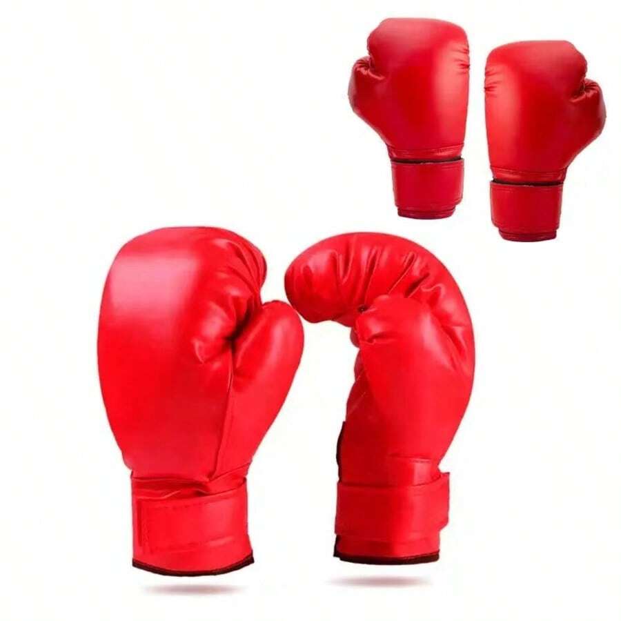 1 Paar professionelle Boxhandschuhe, in Erwachsenen- und Kindgrößen erhältlich, in Schwarz und Rot, mit Handgelenkschutz, geeignet für Boxclub, Sandsacktraining, MMA, Taekwondo, Boxkämpfe, tolle Geschenkidee, hochwertig zu erschwinglichem Preis