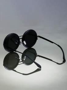 Neue retroartige einstellbare runde Steampunk Modebrillen für Herren, vielseitig für täglichen Gebrauch, Reisen, Outdoor, Strand, Lässig Party, elegantes Geschäftsleben, einzigartige Dekoration