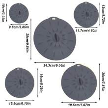 5er Set Silikonschüssel-Deckel, hitzebeständige Mikrowellen-Abdeckung, wiederverwendbare Silikondeckel mit Saugfunktion in verschiedenen Größen als Geschenk, passend für Schüsseln, Tassen, Teller, Töpfe, Pfannen - Mikrowellen-Spritzschutz Herd, Küchenbedarf