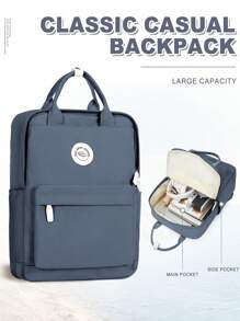 Mochila Escolar Infantil, Mochila de Computador de Lazer Adequada para Notebook de 14 Polegadas/Tablet de 12,9 Polegadas, Mochila Escolar de 20L Simplicidade para Adolescentes, Mochilas para Laptop Leves com Compartimento para Laptop, Mochila de Mão com Vários Bolsos, Múltiplas Cores Disponíveis, Bolsa de 10*5*15 Polegadas