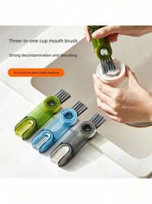 Ultimate 3-In-1 Multifunctional Bottle & Cup Cleaning Brush: Integrated Mini Lid & Gap Scrubber – Elevate Your Cleaning Routine In Both Kitchen And Bathroom With This Indispensable Tool. Designed To Deep Clean Bottle And Cup Interiors, Precise Grooves, And Tricky Lid Gaps, It Ensures Every Corner Is Spotless, Promoting Optimal Hygiene For All Your Drinkware And Small Kitchen Items, Effortlessly.