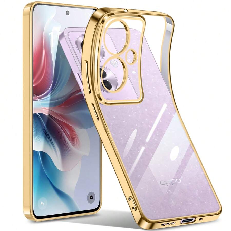 OPPO Reno13 A/ A79/A3/ Reno11 A ケース クリア スマホケース オッポ レノ11A カバー 耐衝撃 薄型 ソフト 米軍MIL規格 全透明 TPU 衝撃吸収 - ゴールド - チェックする 1