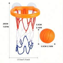 Bathtub Toy For Youngsters - Mini Bathtub Basketball Basket, Suction Cup Basketball Basket And Set Of 3 Balls, Suitable For Boys & Girls, Halloween/Christmas/Thanksgiving And Birthday Gifts