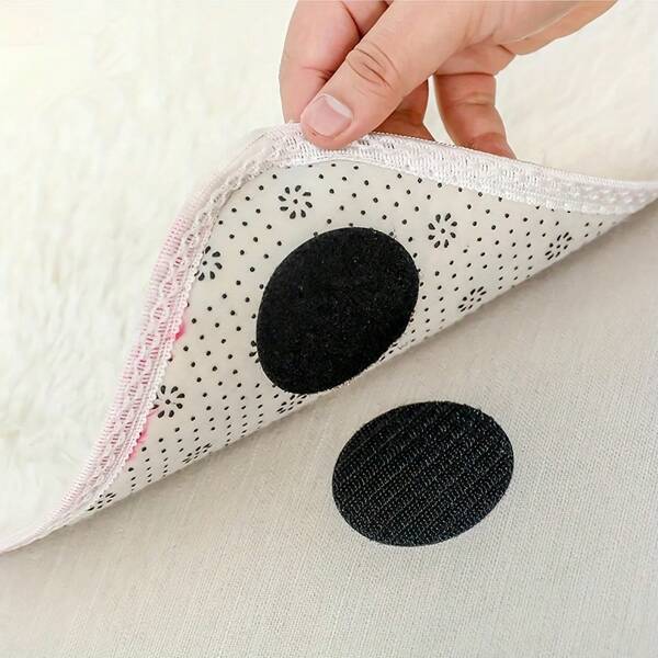 20/40pcs Strong Self Adhesive Fastener Dot Stickers, Adhesive Hook And Loop Tape For Bed Sheet Sofa Mat Carpet, Anti-Slip Mat Pads