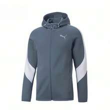 Puma Casual Sportswear Knitted Hooded Running Jacket Fashion  Classic Casual Sports Jacket - Dusty Blue - View 2
