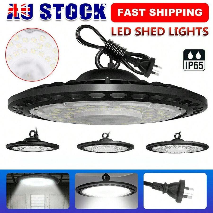 100W 150W 200W UFO LED High Bay Light Warehouse Industrial Shed Workshop Factory Lamp - AU Plug(220-240V) - View 1