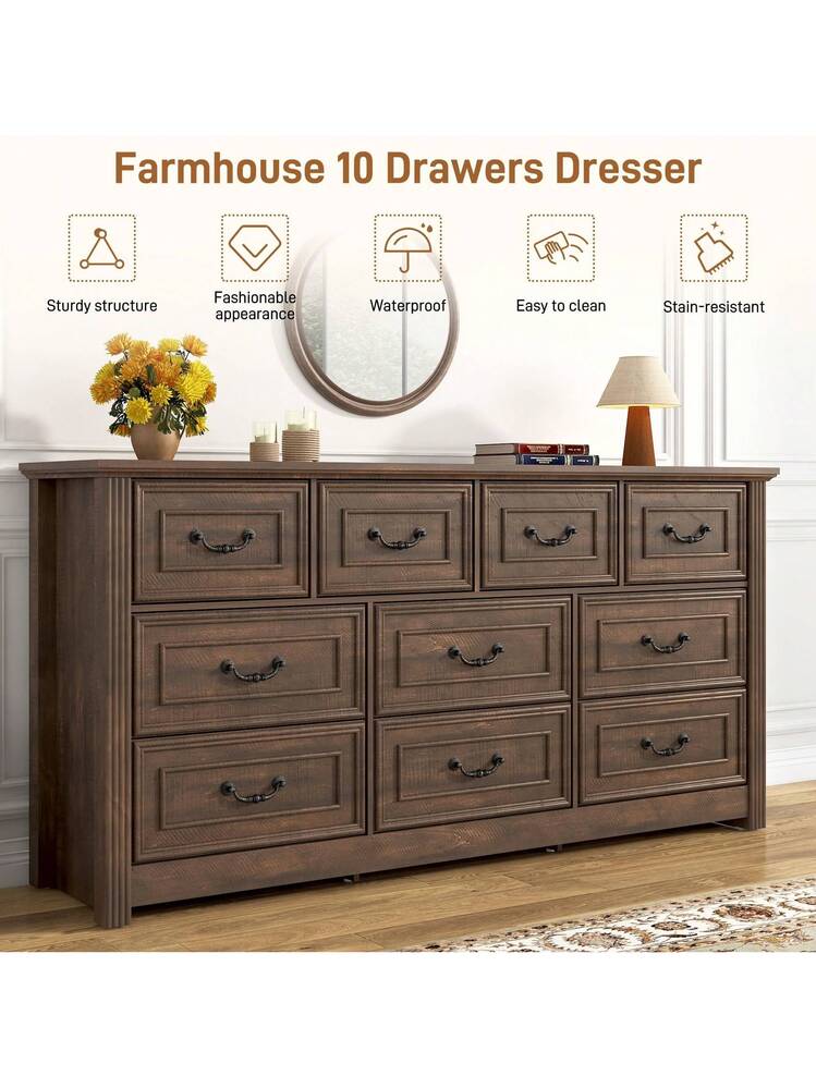 fashionable dresser Tawana Warm Gray Dresser