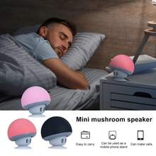 Portable Mushroom Bluetooth Speaker With HD Stereo Sound - Strong Suction Cup Mount Phone Holder Button Control Speaker For Crea - Black - View 4