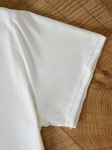 INAWLY Blusa casual y cómoda, camiseta bordada con cerezas, primavera/verano - Blanco 2 - Ver 5