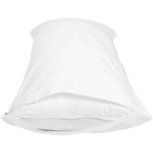 SKKREBasics Body Pillow Pillowcase With Zipper 100 Cotton Hypoallergenic Pillow Protector White 55 X 21 Inches Pillows Not Included5f3z - White - View 3