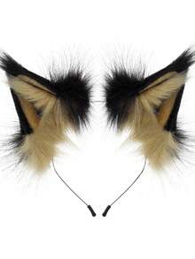 动物仿皮毛狐狸狼耳头带毛茸茸手工发带头饰服装角色扮演配饰