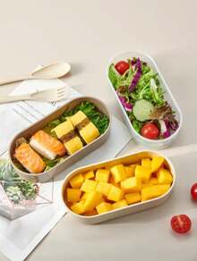 WORTHBUY Portable Lunch Box Student Office Worker Bento Box Salad Fruit Food Contanier With Compartment Keeping Box