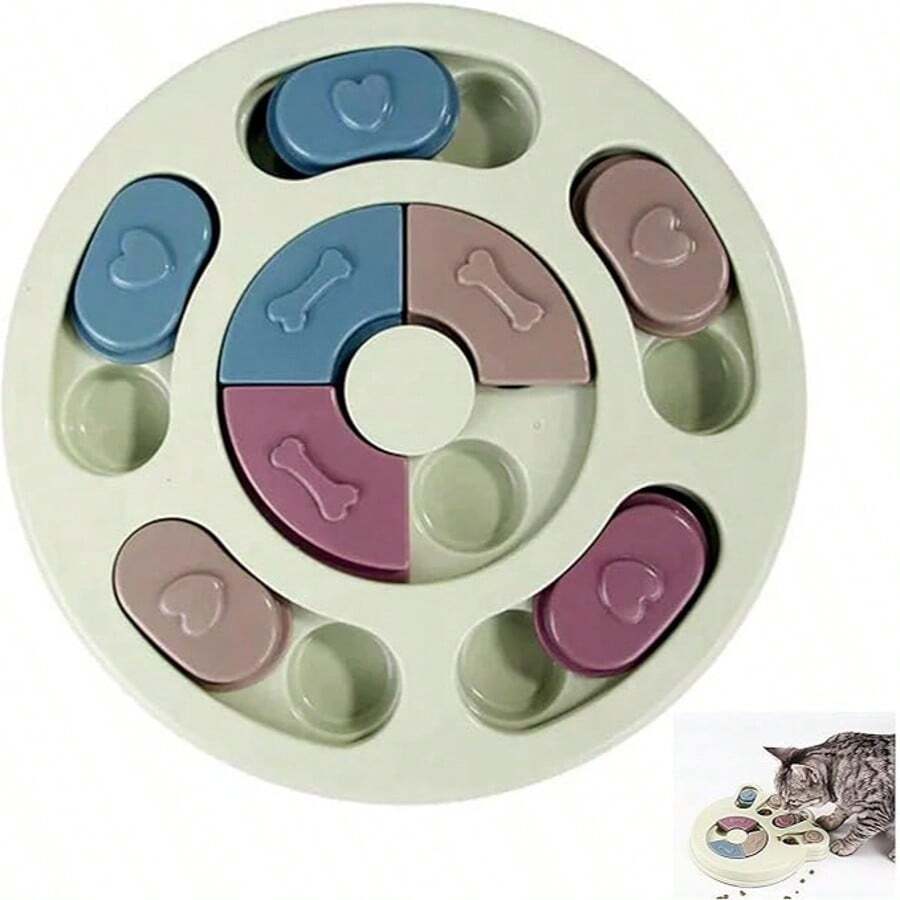 Dog Puzzle Toys, Interactive Training Funny Dog Toy, Puppy Food Puzzle Game Feeder, Anti-Slip Pet Treat Dispenser, Slow Feeding Aid Pets Digestion Gift For Puppy, Medium Large Dogs - màu xanh lá - Xem 1